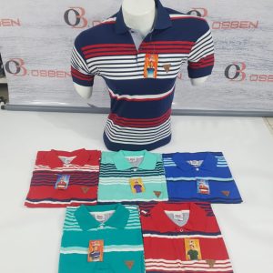 REMERA A RAYAS CON CUELLO