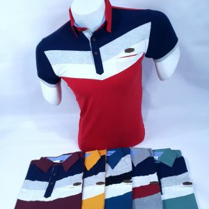 REMERA CON CUELLO DE LICRA