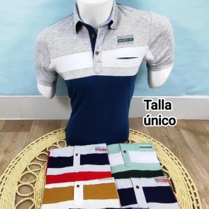 Remera Full Licra Azul Marino y Gris